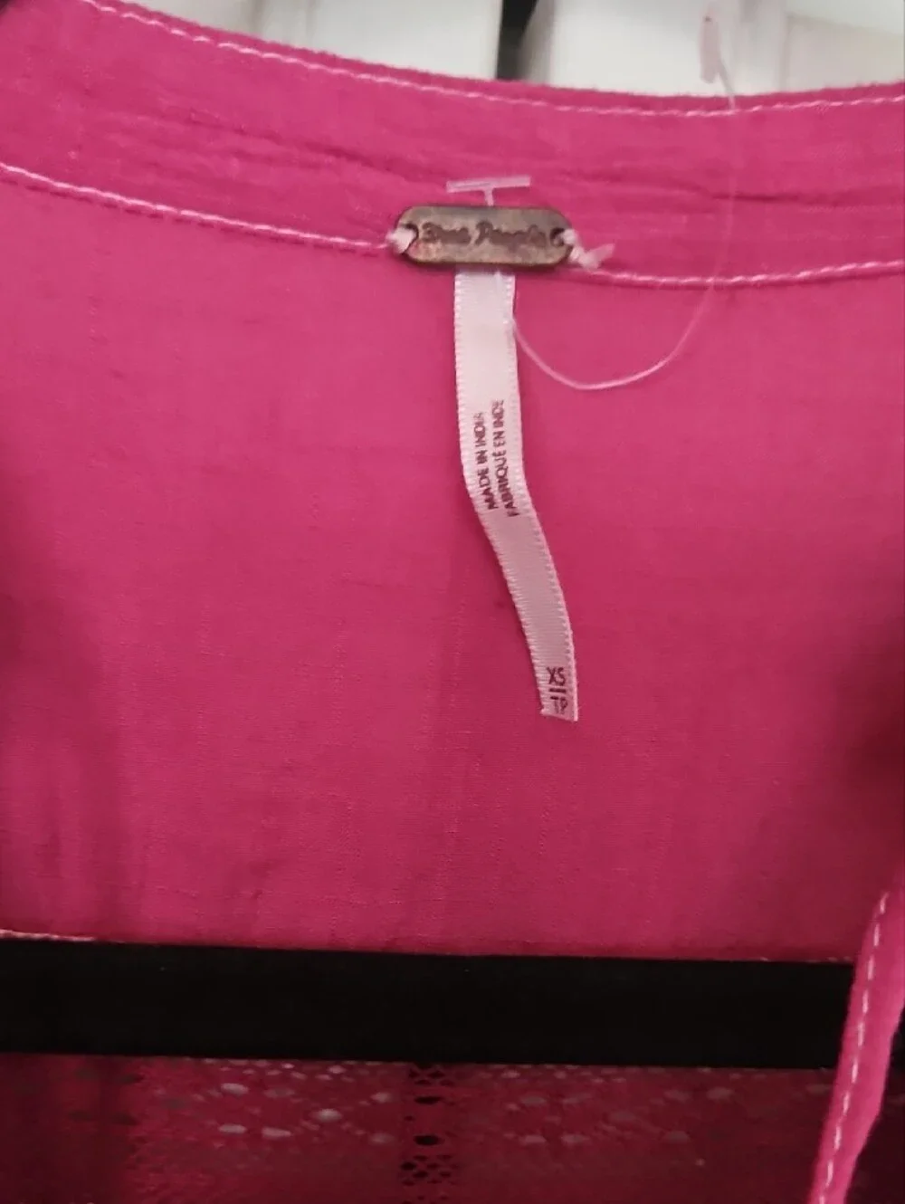 Free People Fuchsia Polka Dot Maxi Dress